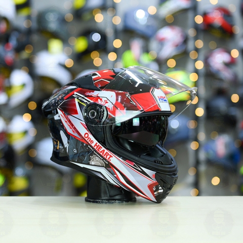 Mũ Fullface ROC R11 Pro Đen Bóng + Dán Tem Decal CBR Đỏ FREESHIP