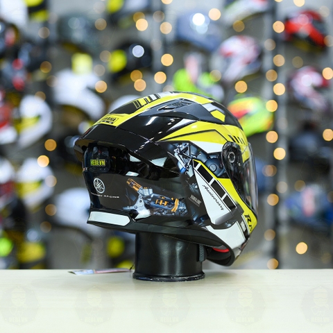 Mũ Fullface ROC R11 Pro Đen Bóng + Dán Tem Decal R15 Vàng FREESHIP