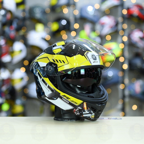 Mũ Fullface ROC R11 Pro Đen Bóng + Dán Tem Decal R15 Vàng FREESHIP