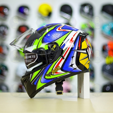 Mũ Fullface ROC 05 K3SV Xanh Bóng V3 DAIJIRO FREESHIP