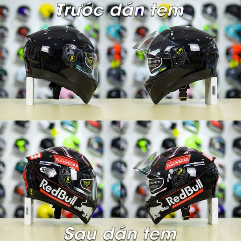 Tem Decal M93 Redbull V1 Cho Nón Fullface - Không Nón - FREESHIP