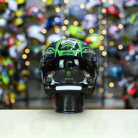 Mũ Fullface ROC R11 Pro Đen Bóng + Dán Tem Decal Kawasaki FREESHIP