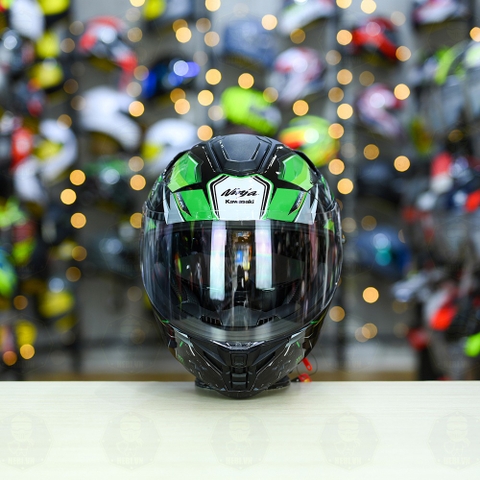 Mũ Fullface ROC R11 Pro Đen Bóng + Dán Tem Decal Kawasaki FREESHIP