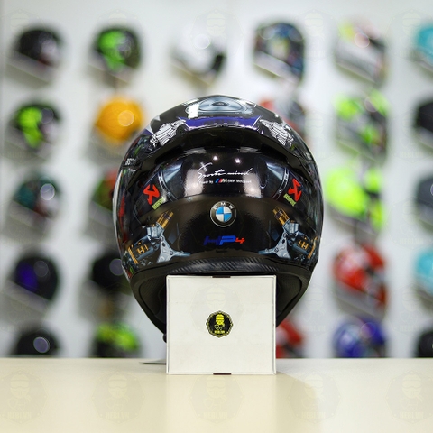 Mũ Royal M138b Đen Bóng + Tặng Dán Tem Decal BMW Trắng Xanh FREESHIP