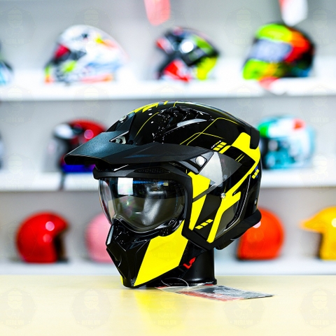 Mũ Fullface Yohe 890 NAVI T3 Đen Vàng Bóng FREESHIP