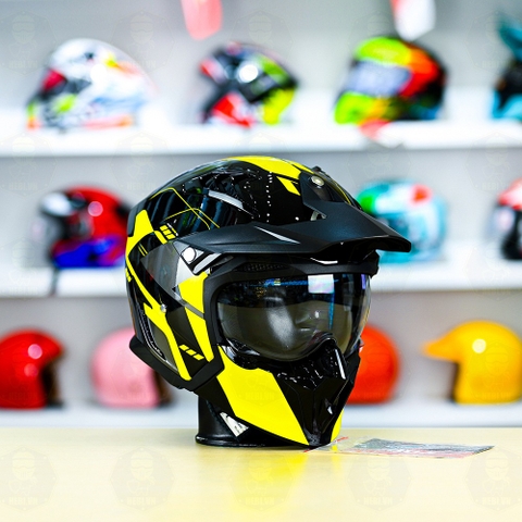 Mũ Fullface Yohe 890 NAVI T3 Đen Vàng Bóng FREESHIP