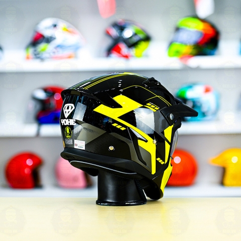 Mũ Fullface Yohe 890 NAVI T3 Đen Vàng Bóng FREESHIP