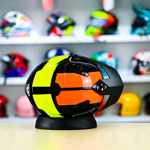 Mũ Fullface Yohe 890 NAVI T4 Đen Cam Vàng Bóng FREESHIP