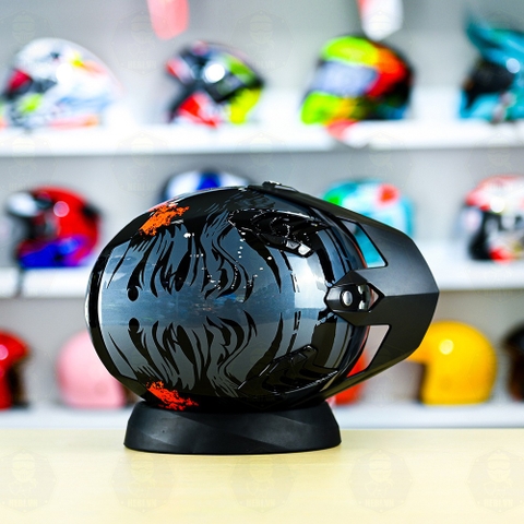 Mũ Fullface Yohe 890 NAVI T5 Cam Xám Bóng FREESHIP