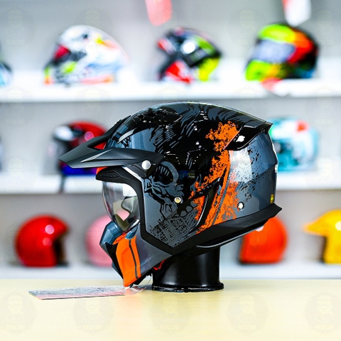 Mũ Fullface Yohe 890 NAVI T5 Cam Xám Bóng FREESHIP