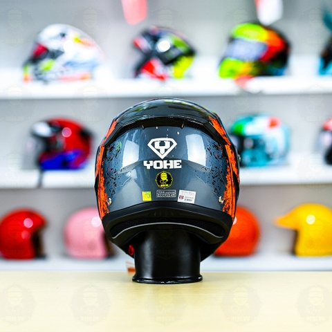 Mũ Fullface Yohe 890 NAVI T5 Cam Xám Bóng FREESHIP