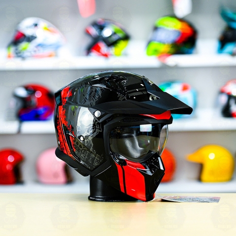 Mũ Fullface Yohe 890 NAVI T5 Đỏ Đen Bóng FREESHIP