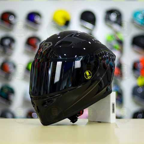 Mũ Yohe 978 Plus Đen Bóng + Kính Màu Đen FREESHIP