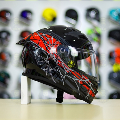 Mũ Fullface Yohe 978 PLUS 2020 Spyder Đen Xám Đỏ FREESHIP