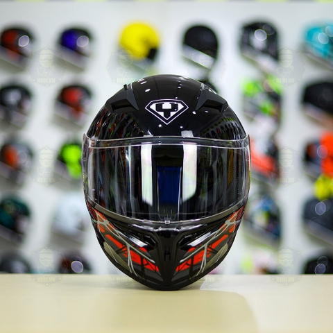 Mũ Fullface Yohe 978 PLUS 2020 Spyder Đen Xám Đỏ FREESHIP