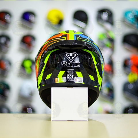 Mũ Fullface Yohe 978 PLUS 2020 SRT Cam Vàng Xanh FREESHIP