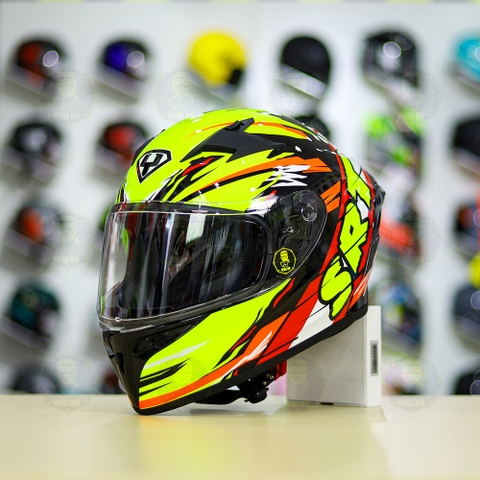 Mũ Fullface Yohe 978 PLUS 2020 SRT Đen Sọc Vàng FREESHIP