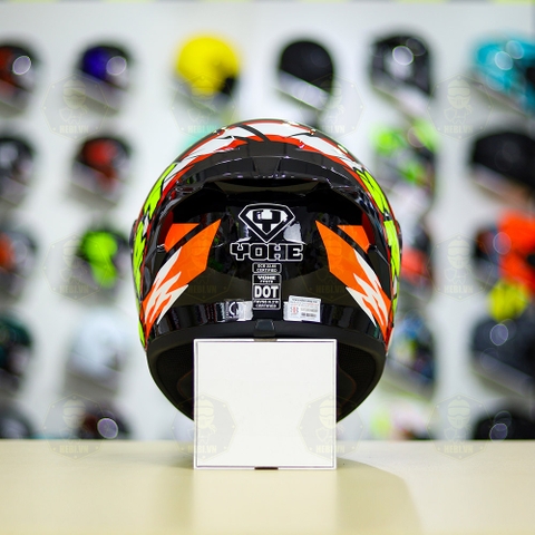 Mũ Fullface Yohe 978 PLUS 2020 SRT Đen Sọc Vàng FREESHIP