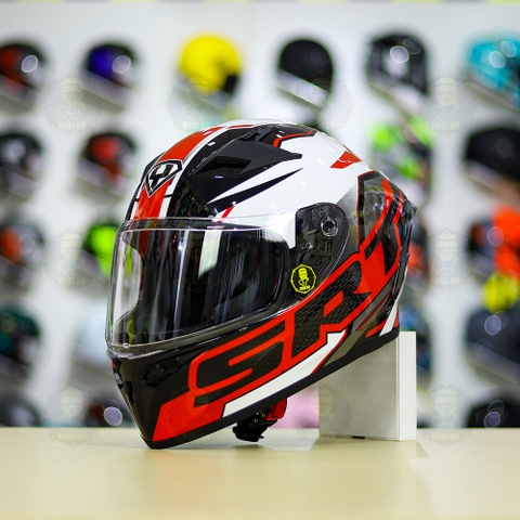 Mũ Fullface Yohe 978 PLUS 2020 SRT Trắng Đỏ FREESHIP