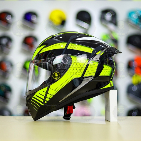 Mũ Fullface Yohe 978 PLUS 2020 T4 Đen Vàng FREESHIP