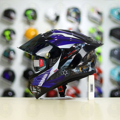 Mũ Fullface EGO E81 Đen Bóng + Tem Honda WINNER Xanh GP FREESHIP