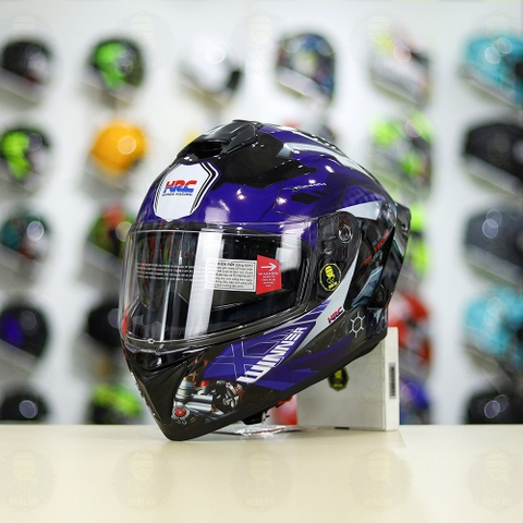 Mũ Fullface EGO E81 Đen Bóng + Tem Honda WINNER Xanh GP FREESHIP