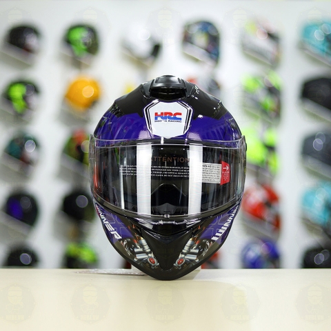 Mũ Fullface EGO E81 Đen Bóng + Tem Honda WINNER Xanh GP FREESHIP