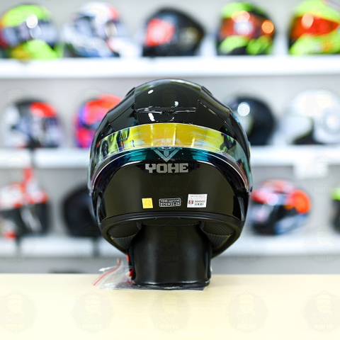 Mũ Fullface Yohe 985 Đen Bóng FREESHIP + Đuôi gió GPRR + Kính Revo FREESHIP
