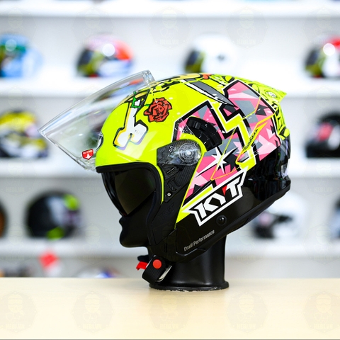 Mũ 3/4 2 kính KYT NFJ Misano - Freeship