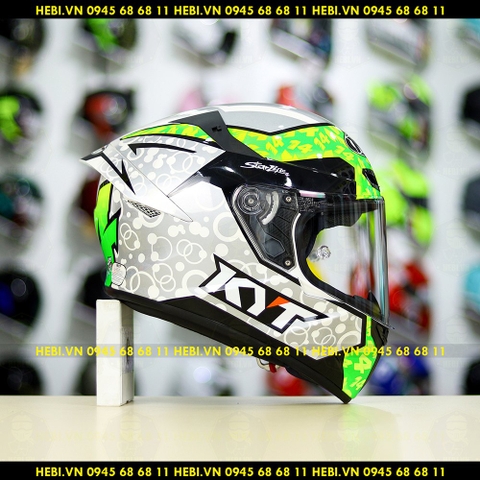 Mũ Fullface KYT TT Course Camo Xanh Trắng FREESHIP