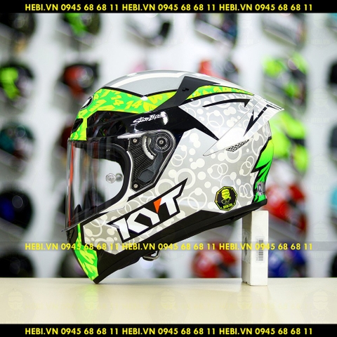 Mũ Fullface KYT TT Course Camo Xanh Trắng FREESHIP