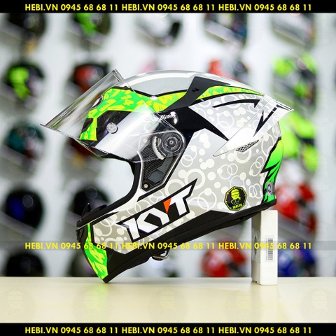 Mũ Fullface KYT TT Course Camo Xanh Trắng FREESHIP