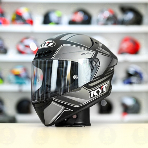 Mũ Fullface KYT TT Course TOURIST Xám Đen Nhám FREESHIP