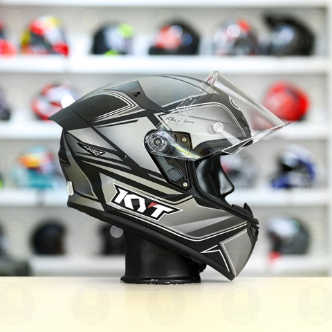 Mũ Fullface KYT TT Course TOURIST Xám Đen Nhám FREESHIP