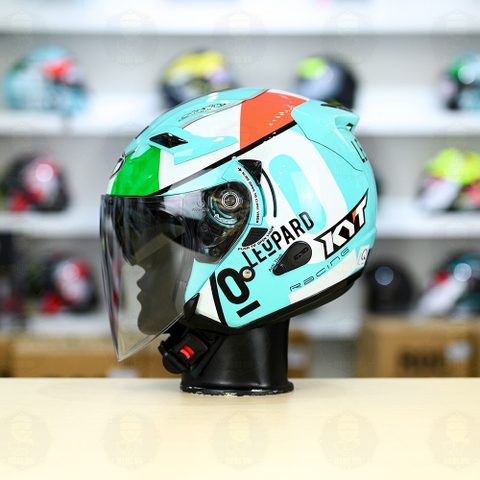 Mũ 3/4 2 kính KYT VENOM Leopard - FREESHIP - L