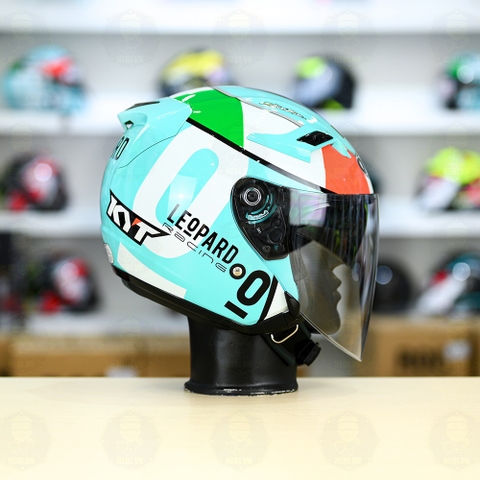 Mũ 3/4 2 kính KYT VENOM Leopard - FREESHIP - L