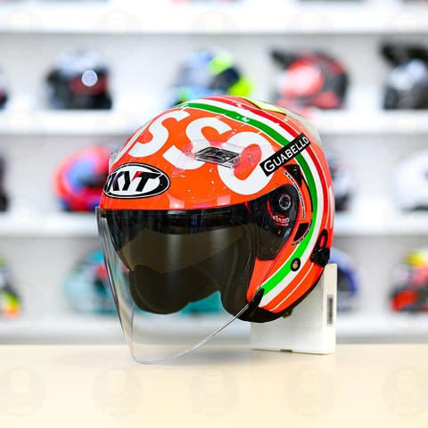 Nón 3/4 2 kính KYT VENOM Rosso Mugello - FREESHIP