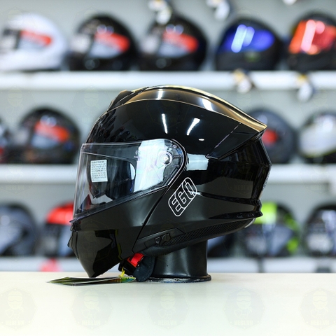 Mũ Lật Hàm EGO E91 Đen Bóng FREESHIP