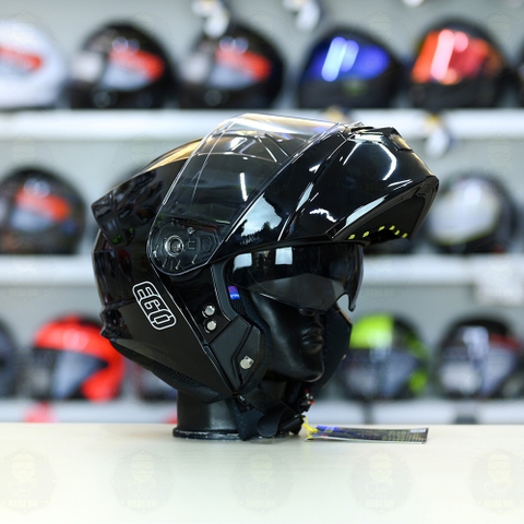 Mũ Lật Hàm EGO E91 Đen Bóng FREESHIP