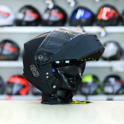 Mũ Lật Hàm EGO E91 Đen Nhám FREESHIP