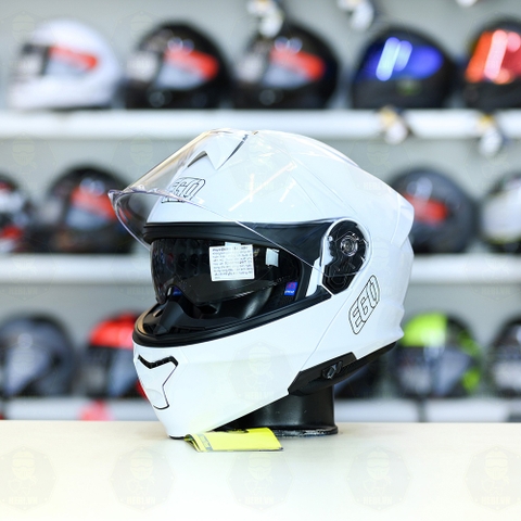 Mũ Lật Hàm EGO E91 Trắng Bóng FREESHIP