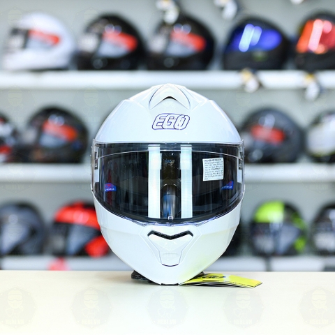 Mũ Lật Hàm EGO E91 Trắng Bóng FREESHIP