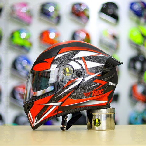 Mũ Lật Hàm ROC 04 Tem V3 Đỏ Nhám FREESHIP