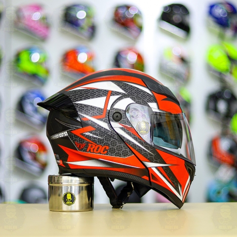 Mũ Lật Hàm ROC 04 Tem V3 Đỏ Nhám FREESHIP