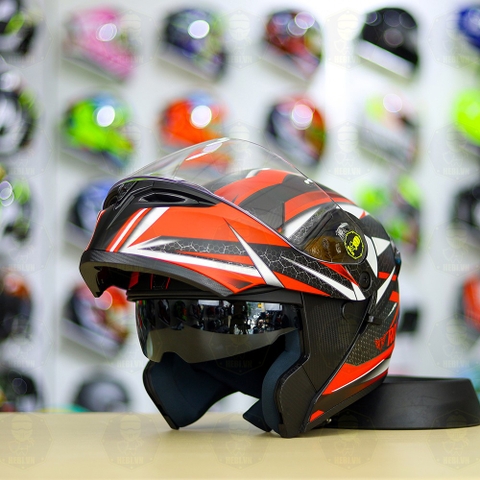 Mũ Lật Hàm ROC 04 Tem V3 Đỏ Nhám FREESHIP