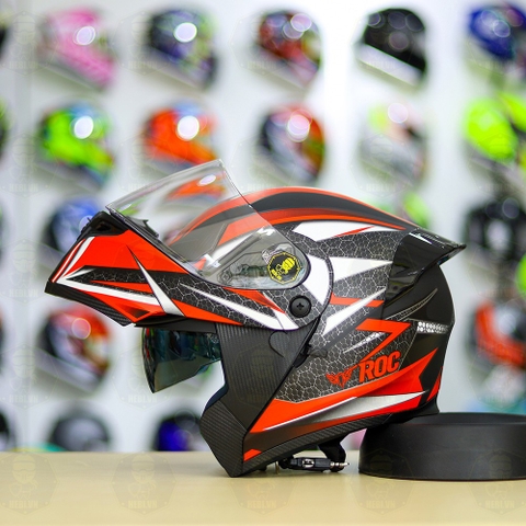 Mũ Lật Hàm ROC 04 Tem V3 Đỏ Nhám FREESHIP