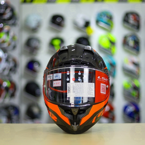 Mũ Fullface LS2 FF327 Xám Xước Cam Bóng FREESHIP