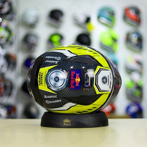 Mũ LS2 FF353 Đen Bóng + Dán Tem Decal Yamaha R15 Vàng FREESHIP