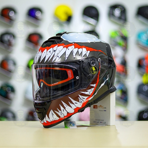 Mũ Fullface LS2 FF800 Xám Xước + Dán Tem Decal Venom V2 FREESHIP