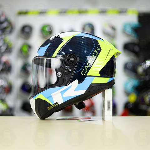 Mũ LS2 FF805 CARBON Racing Blue Yellow + Tặng Kính Đen + Pinlock + Tearoff FREESHIP